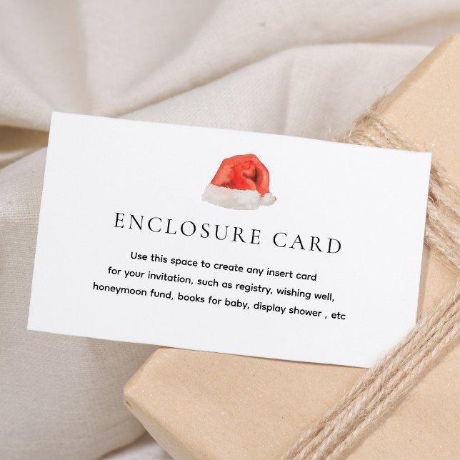 Carte D'accompagnement Père Noël Baby Holiday Baby shower personnalisé (Créateur téléchargé)