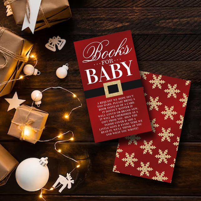 Carte D'accompagnement Père Noël Baby | Livres de Baby shower de Noël pou (Créateur téléchargé)