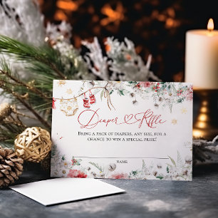 Carte D'accompagnement Père Noël Baby shower de Noël de bébé couche neutr