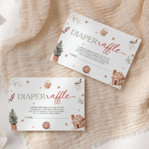 Carte D'accompagnement Père Noël Baby shower Diaper Raffle