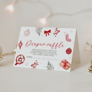 Carte D'accompagnement Père Noël Baby shower Diaper Raffle
