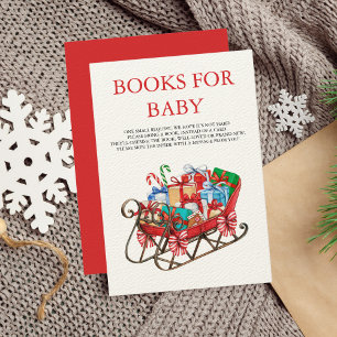 Carte D'accompagnement Père Noël Baby shower Livres Pour Baby Sleigh