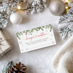 Carte D'accompagnement Père Noël Baby Winter Diaper Raffle de Noël