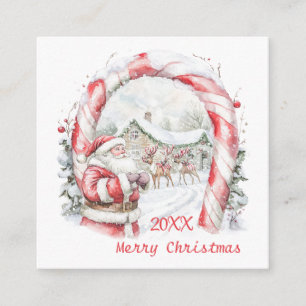 Carte D'accompagnement Père Noël Reindeds Sucre de canne Noël