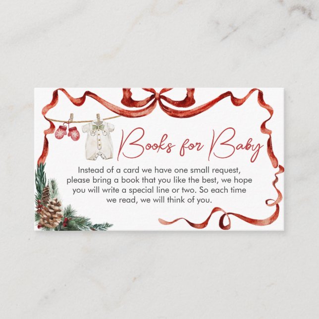 Carte D'accompagnement Père Noël Vêtements de bébé Noël Livres de bébé po (Devant)