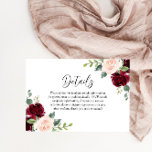 Carte D'accompagnement Perfection de fond : Mariage de couleur d'eau<br><div class="desc">Perfection de flou : Aquarelle Florale Détails Mariage Carte de boîtier Voir la collection correspondante ci-dessous dans Niche et Nest Store</div>