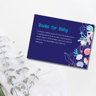 Carte D'accompagnement Perle violette sous le baby shower de mer Livre