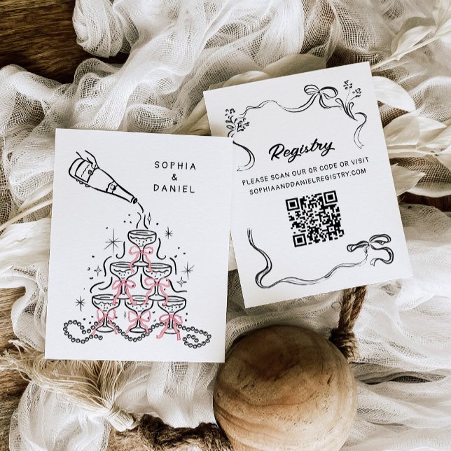 Carte D'accompagnement Perles et Fête des mariées de poursuites à main (Créateur téléchargé)