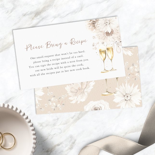 Carte D'accompagnement Perles et Prosecco (Pearls and Prosecco Enclosure Card
)