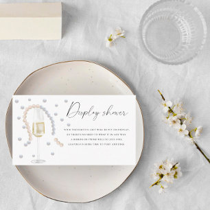 Carte D'accompagnement Perles & Prosecco - douche à écran
