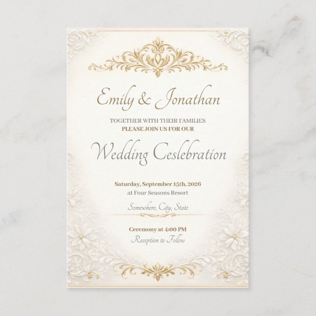 Carte D'accompagnement Personalized Editable Wedding Enclosure Cards (Devant)