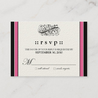 Carte D'accompagnement :: Personnalisé : Simply Elegant 3,5 x 2,5 po Fusc