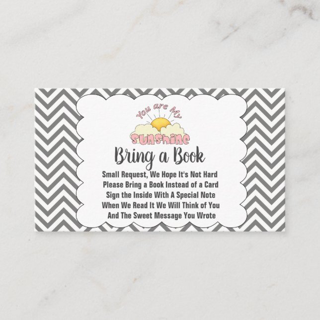 Carte D'accompagnement Personnalisé Vous Êtes Mon Soleil Apporter Un Livr (Devant)