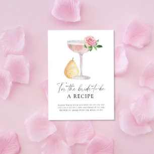 Carte D'accompagnement Pétales et Prosecco - Recette pour la future marié