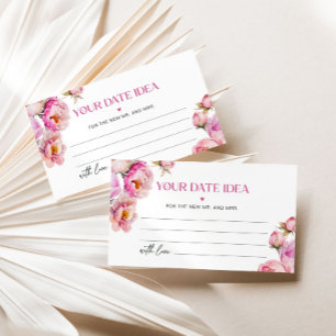 Carte D'accompagnement Pétales et prospect rose vif