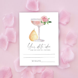 Carte D'accompagnement Pétales & Prosecco - Idées de soirée en amoureux \