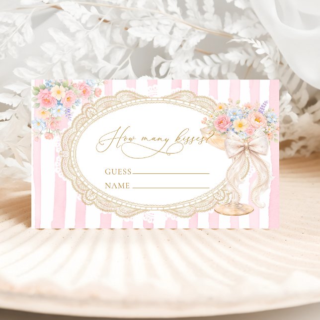 Carte D'accompagnement Petals Prosecco How Many Kisses Game (Créateur téléchargé)