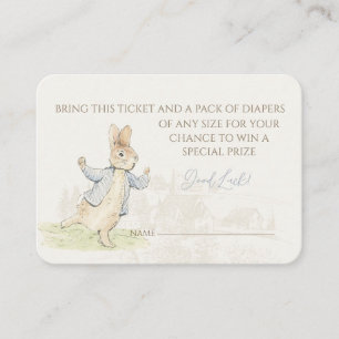 Carte D'accompagnement Peter le lapin lapin Baby shower Déchets Raffle