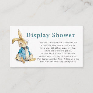 Carte D'accompagnement Peter Rabbit Afficher Baby shower garçon douche