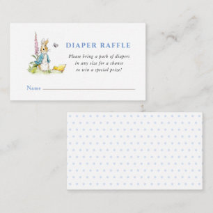 Carte D'accompagnement Peter Rabbit Baby shower Déchets Raffle