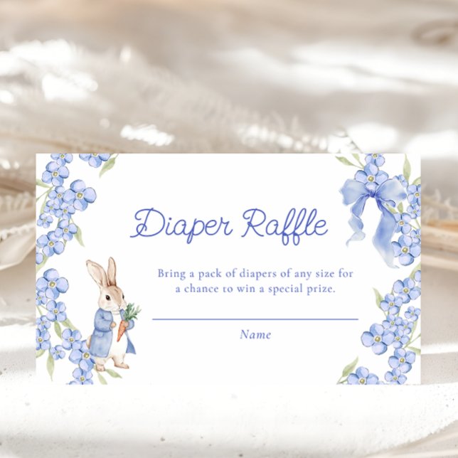 Carte D'accompagnement Peter Rabbit Baby shower Déchets Raffle Billets (Créateur téléchargé)
