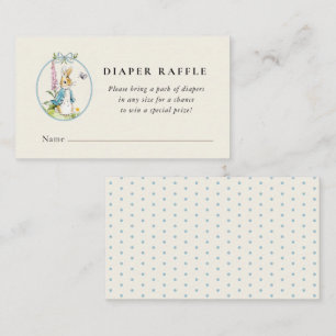 Carte D'accompagnement Peter Rabbit Bébé garçon douche Chevalier Raffle