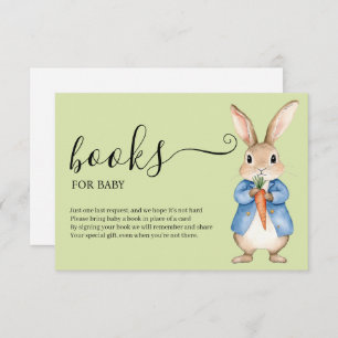 Carte D'accompagnement Peter Rabbit Boy Baby shower Livres Pour Bébé