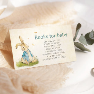 Carte D'accompagnement Peter Rabbit Livre pour Baby Request Insertion