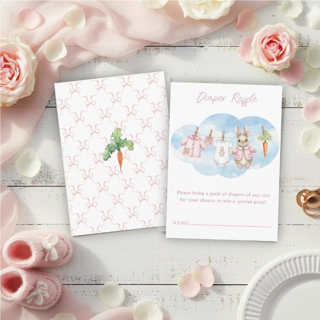 Carte D'accompagnement Peter the Rabbit Clothesline Shower Diaper Raffle (Créateur téléchargé)