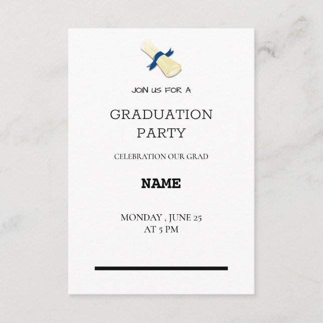 Carte D'accompagnement petit (Devant)