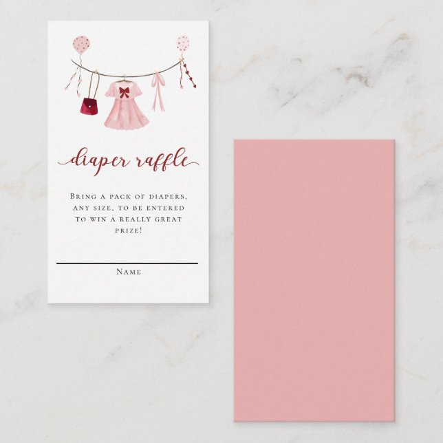 Carte D'accompagnement Petit Baby shower amoureux Déchets Raffin (Devant / Derrière)