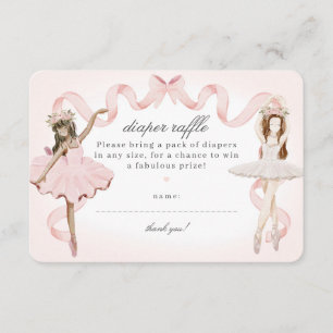 Carte D'accompagnement Petit Baby shower Ballerina Déchets Insérés