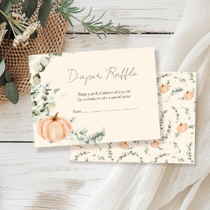 Carte D'accompagnement Petit Baby shower Citrouille de l'automne