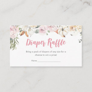 Carte D'accompagnement Petit Baby shower Citrouille rose Raffin