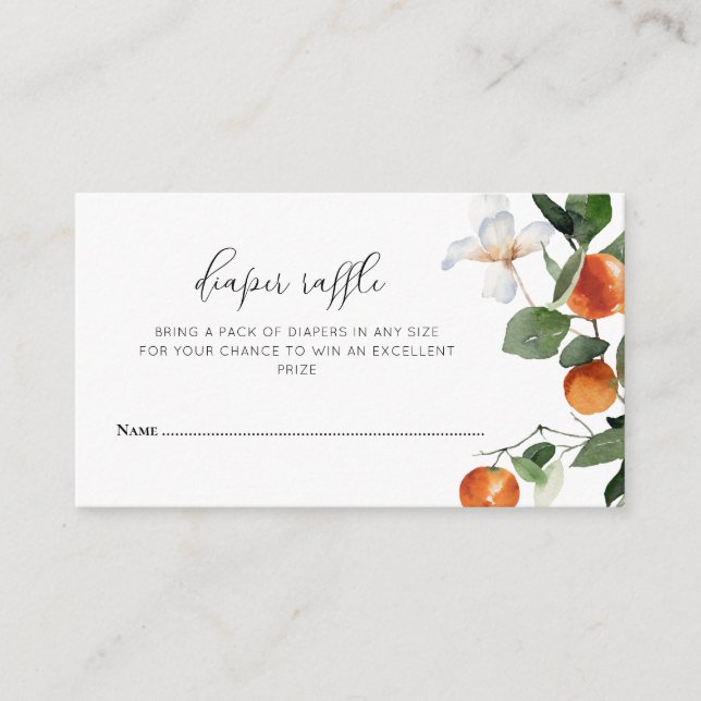 Carte D'accompagnement petit baby shower cuite tombole (Devant)