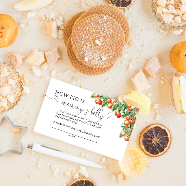 Carte D'accompagnement Petit baby shower Cutie Quelle est la taille du ve (Créateur téléchargé)