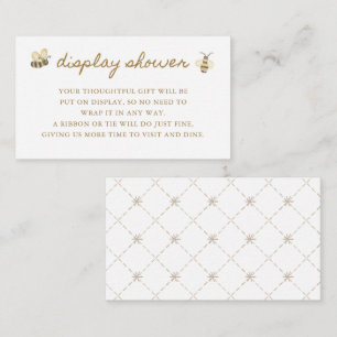Carte D'accompagnement Petit Baby shower d'abeille douche