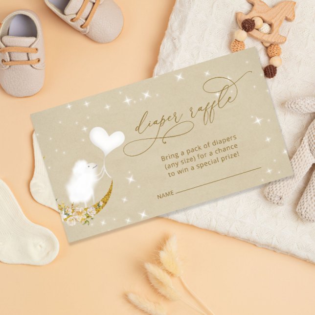 Carte D'accompagnement Petit Baby shower d'agneau Raffle billet (Créateur téléchargé)