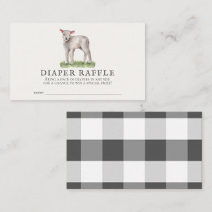 Carte D'accompagnement Petit Baby shower d'agneau Raffle billet
