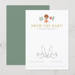 Carte D'accompagnement Petit Baby shower de champignons Jeu