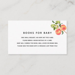 Carte D'accompagnement Petit Baby shower de pêche doux Apportez un livre