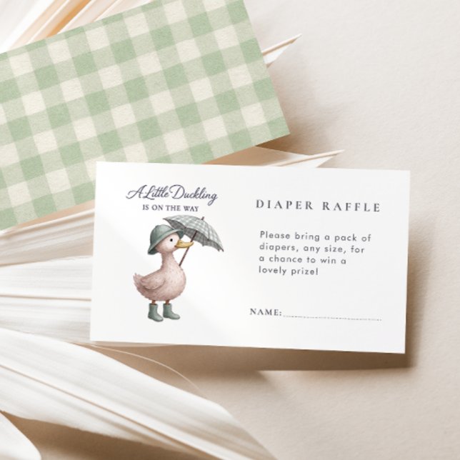 Carte D'accompagnement Petit Baby shower de rousseur à couches vertes (Créateur téléchargé)