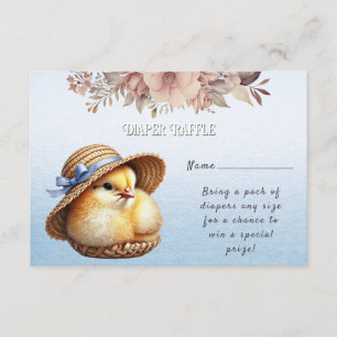 Carte D'accompagnement Petit Baby shower de ruban bleu chic