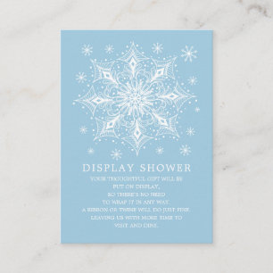 Carte D'accompagnement Petit Baby shower d'hiver Flocon de neige