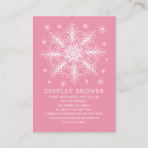 Carte D'accompagnement Petit Baby shower d'hiver Flocon de neige