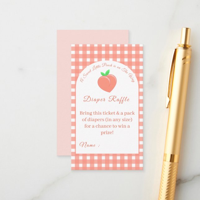 Carte D'accompagnement Petit Baby shower doux (Devant/Arrière en situation)