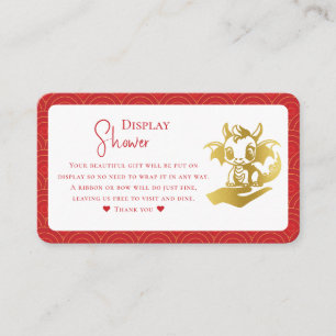 Carte D'accompagnement Petit Baby shower Dragon douche