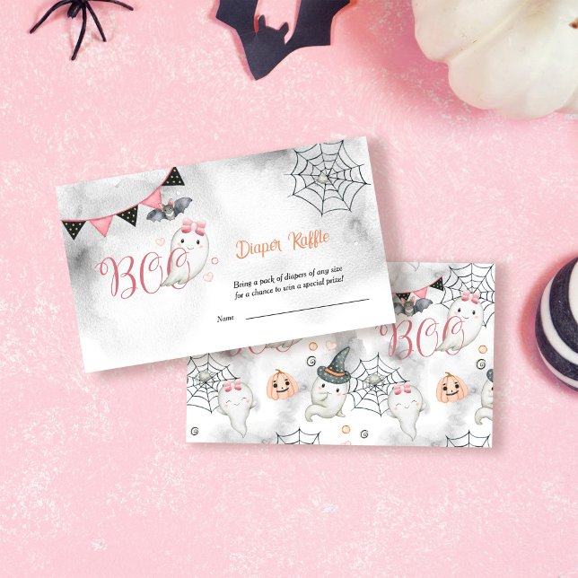 Carte D'accompagnement Petit Baby shower Fille Fantôme de Boo Déchets Raf (Créateur téléchargé)