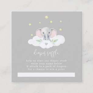 Carte D'accompagnement Petit Baby shower Gris d'arachide Raffin de couche