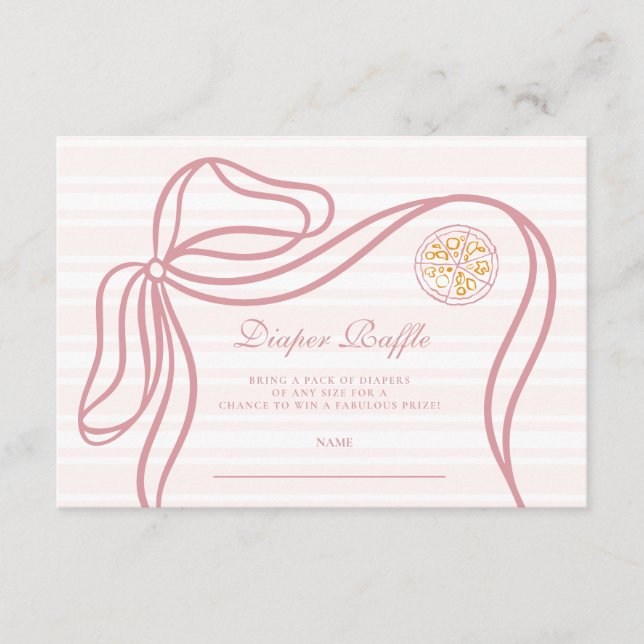 Carte D'accompagnement Petit Baby shower italien rose Bambina (Devant)
